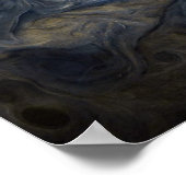 Planet Jupiter Blues Blue White Juno Cam Swirling Poster (Ecke)