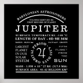 Planet Jupiter Detaillierte Symbolastronomie Poster (Vorne)