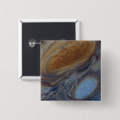 Planet Jupiter Großer Roter Platz Button (Vorne & Hinten)