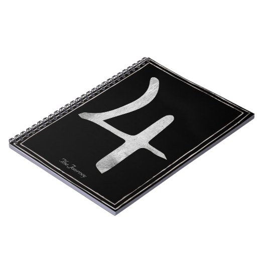 Planet Jupiter hat silberstyliertes Symbol Notizblock (Linke Seite)