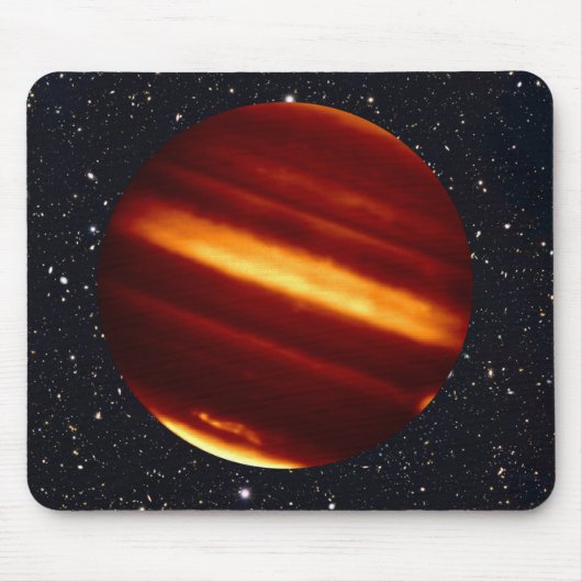 Planet Jupiter in Infrarot Light mit Starry Sky Mousepad (Vorne)