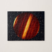 Planet Jupiter in Infrarot Light mit Starry Sky Puzzle (Horizontal)