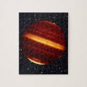 Planet Jupiter in Infrarot Light mit Starry Sky Puzzle (Vertikal)