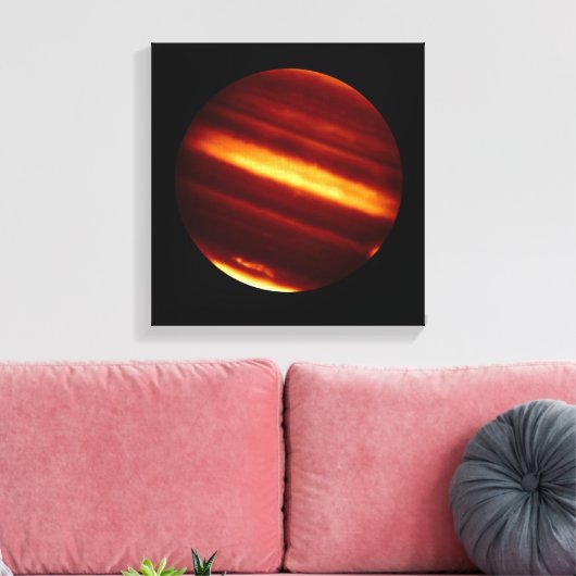 Planet Jupiter in Infrarotlicht Leinwanddruck (Insitu (Wohnzimmer))