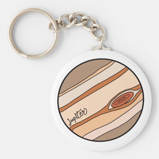 Planet Jupiter of the Solar System Schlüsselanhänger (Vorne)