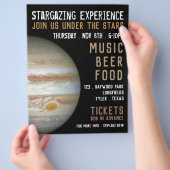 Planet Jupiter, Planetarium Eventwerbung Flyer (Hand)