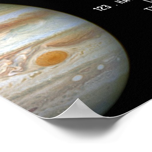 Planet Jupiter, Planetarium Eventwerbung Poster (Ecke)