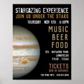 Planet Jupiter, Planetarium Eventwerbung Poster (Vorne)