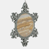 Planet Jupiter Schneeflocken Zinn-Ornament (Links)