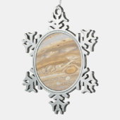 Planet Jupiter Schneeflocken Zinn-Ornament (Rechts)