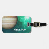 Planet Jupiter Solar System Space Green Galaxy Gepäckanhänger (Vorderseite horizontal)