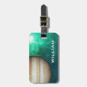 Planet Jupiter Solar System Space Green Galaxy Gepäckanhänger (Vorderseite vertikal)