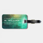 Planet Jupiter Solar System Space Green Galaxy Gepäckanhänger (Rückseite horizontal)