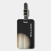 Planet Jupiter Sonnensystem Schwarzer Raum mit Ste Gepäckanhänger (Vorderseite vertikal)