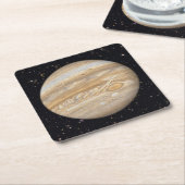Planet Jupiter Starry Sky Rechteckiger Pappuntersetzer (angewinkelt)