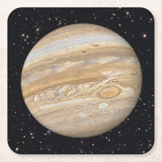 Planet Jupiter Starry Sky Rechteckiger Pappuntersetzer (Vorderseite)