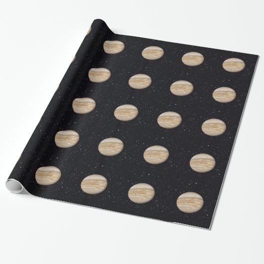Planet Jupiter Starry Sky Wrapping Paper Geschenkpapier (Ungerollt)