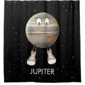 Planet Jupiter & Stars Duschvorhang (Vorderseite)