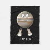 Planet Jupiter & Stars Fleecedecke (Vorderseite)