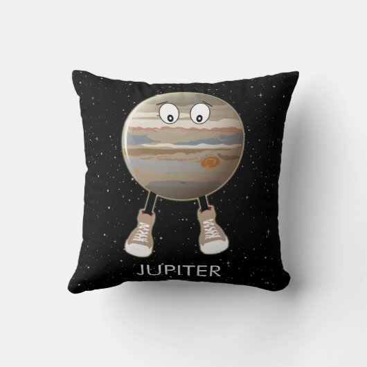 Planet Jupiter & Stars Keuchen Kissen (Rückseite)