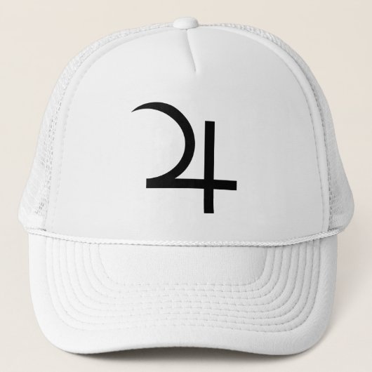 Planet Jupiter Symbol (schwarz) Truckerkappe (Vorderseite)