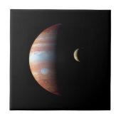 PLANET JUPITER UND SEIN VULKANISCHES MONDIO (Raum) Fliese (Vorderseite)