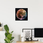 PLANET JUPITER'S MOON: CALLISTO (Star Background) Poster (Heimbüro)