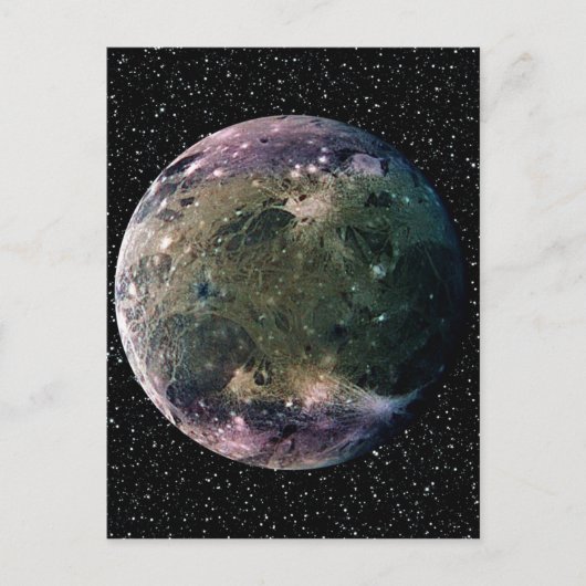 PLANET JUPITER'S MOON GANYMEDE STERGEBNIS ~ POSTKARTE (Vorderseite)