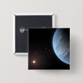 Planet K2-18b, Host Star und Begleitplanet. Button (Vorne & Hinten)