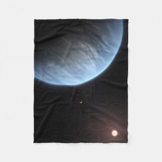 Planet K2-18b, Host Star und Begleitplanet. Fleecedecke (Vorderseite)