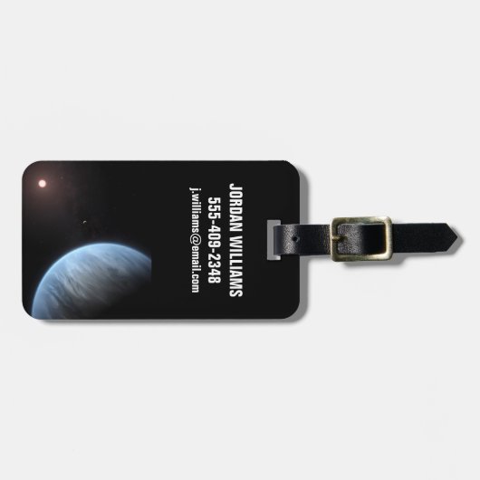 Planet K2-18b, Host Star und Begleitplanet. Gepäckanhänger (Vorderseite horizontal)