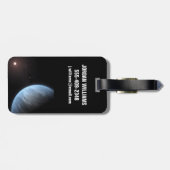 Planet K2-18b, Host Star und Begleitplanet. Gepäckanhänger (Rückseite horizontal)