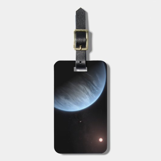 Planet K2-18b, Host Star und Begleitplanet. Gepäckanhänger (Vorderseite vertikal)