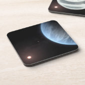 Planet K2-18b, Host Star und Begleitplanet. Getränkeuntersetzer (Linke Seite)