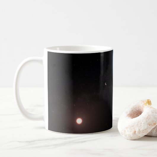 Planet K2-18b, Host Star und Begleitplanet. Kaffeetasse (Mit Donut)