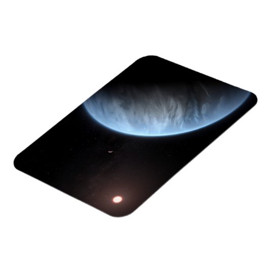 Planet K2-18b, Host Star und Begleitplanet. Magnet (Linke Seite)