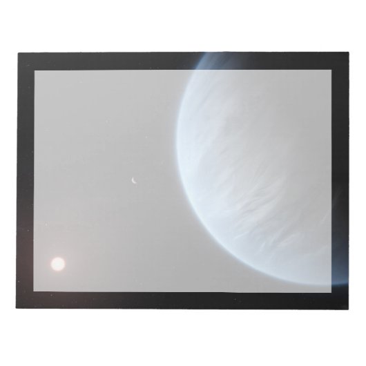 Planet K2-18b, Host Star und Begleitplanet. Notizblock (Vorderseite)