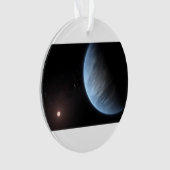Planet K2-18b, Host Star und Begleitplanet. Ornament (Vorderseite)