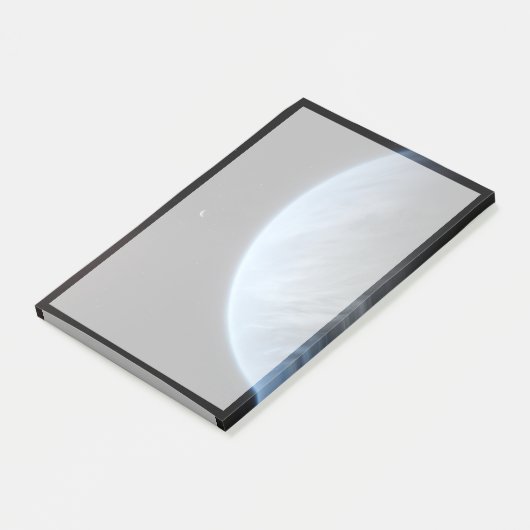 Planet K2-18b, Host Star und Begleitplanet. Post-it Klebezettel (angewinkelt)