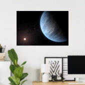 Planet K2-18b, Host Star und Begleitplanet. Poster (Heimbüro)