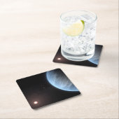 Planet K2-18b, Host Star und Begleitplanet. Rechteckiger Pappuntersetzer (Vor Ort)