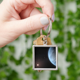 Planet K2-18b, Host Star und Begleitplanet. Schlüsselanhänger