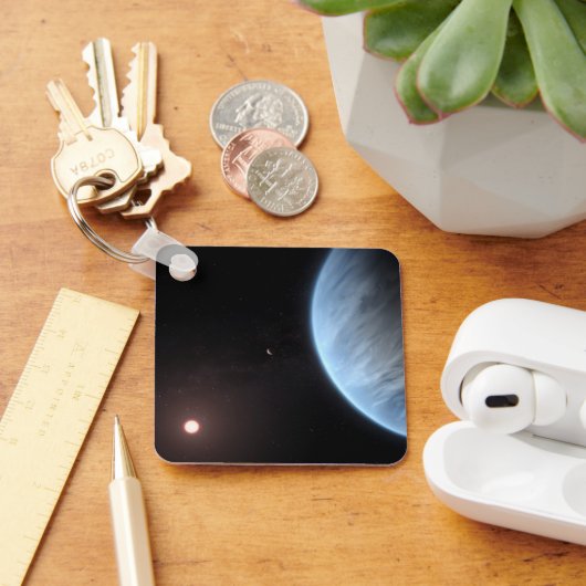 Planet K2-18b, Host Star und Begleitplanet. Schlüsselanhänger (Schreibtisch)