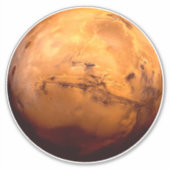 Planet Mars Aufkleber (Vorderseite)
