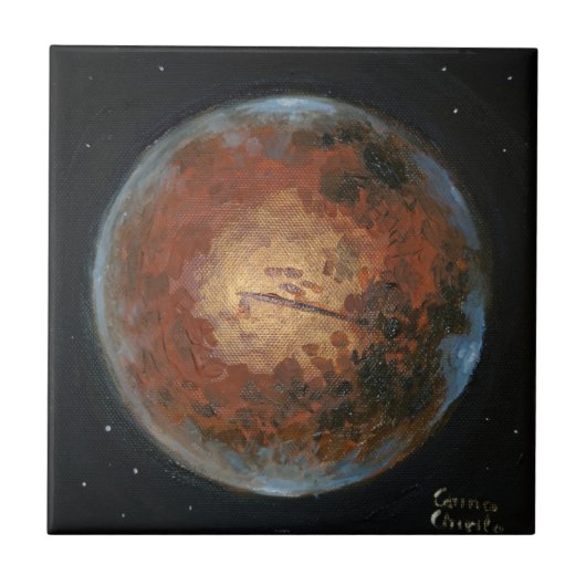 Planet Mars Fliese (Vorderseite)
