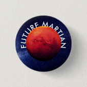 Planet Mars Future Martian Space Travel Button (Vorderseite)