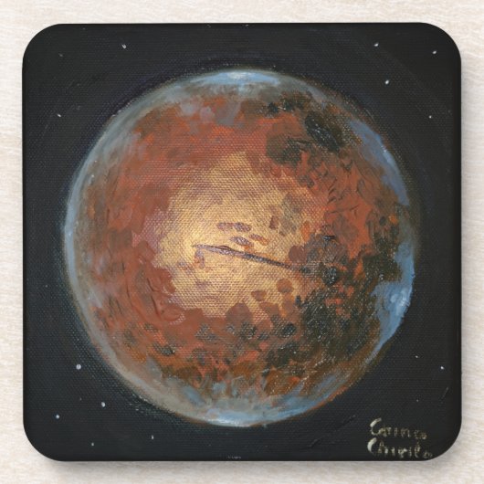 Planet Mars Getränkeuntersetzer (Vorderseite)