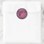 Planet-Mars-Klassischer Rundsticker Runder Aufkleber (Tasche)