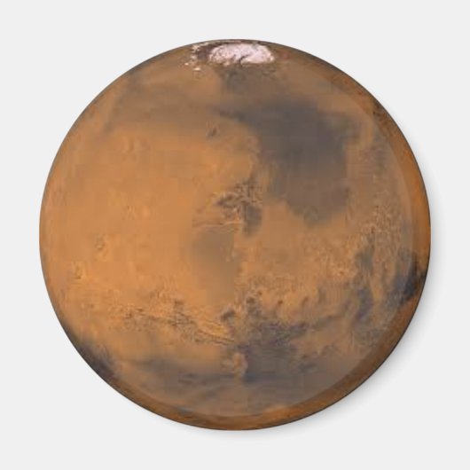 Planet Mars Kühlschrank oder Locker Magnet (Vorne)