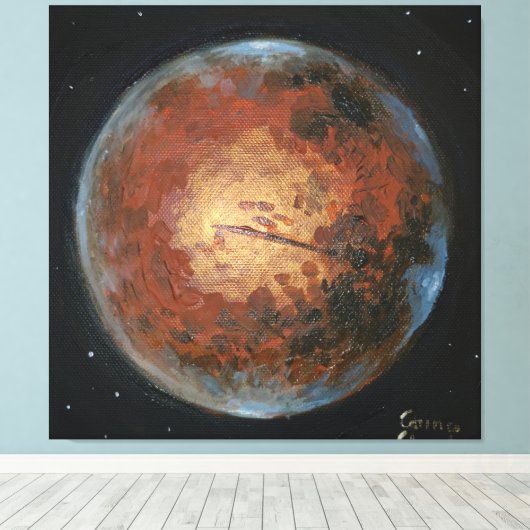 Planet-Mars Leinwanddruck (Insitu (Holzboden))